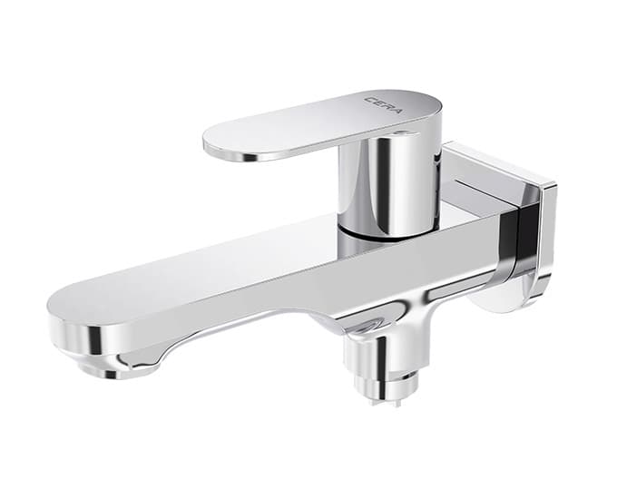 Curve 2-Way Bib Cock (Only Cold Water) With Flange | Chrome Finish — image 2