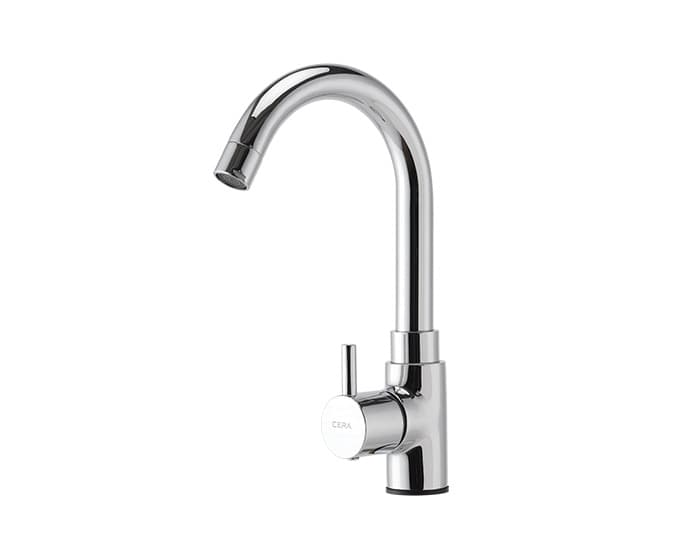 Fountain Kitchen Faucet (Only Cold Water) With 150 mm (6") Long Swivel Spout | Chrome Finish | For Kitchen Use — image 2