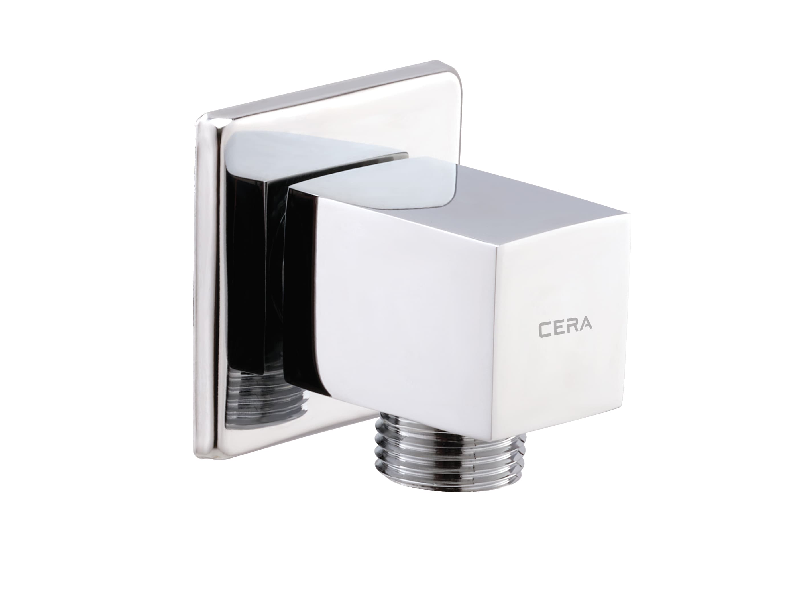 Wall Water Outlet for Hand Shower | Square | Chrome Finish — image 2