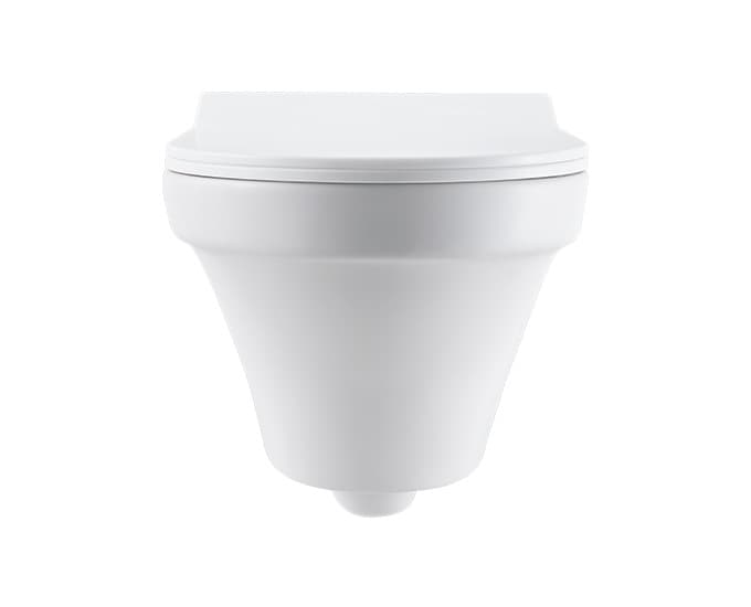 Chanter Pro Rimless Wall Hung Toilet | Finish: Snow White | Size: 515 x 360 x 350 mm | Rag Bolt Distance: 230±5mm | Slim Soft Close Seat Cover Included — image 2
