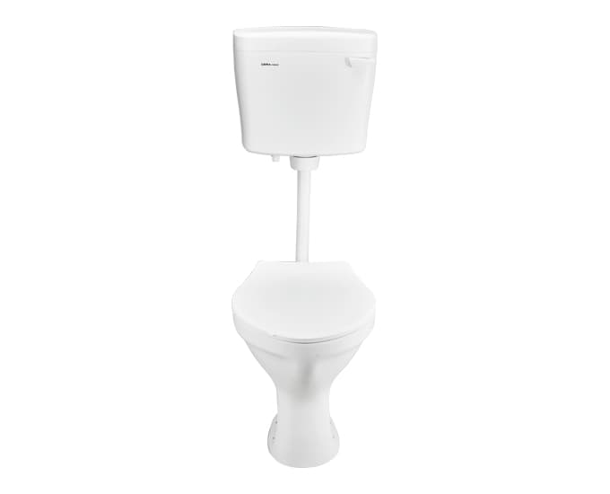 Conventional Pro SF Toilet | With Cajol Seat Cover | Congo Plastic Single Flush Cistern | | S Trap — image 2