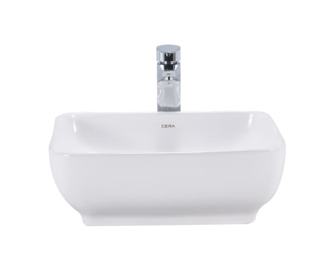Campa Table Top Wash Basin | Without Tap Hole Provision | Finish: Snow White | Size: 450 x 400 x 160 mm — image 2
