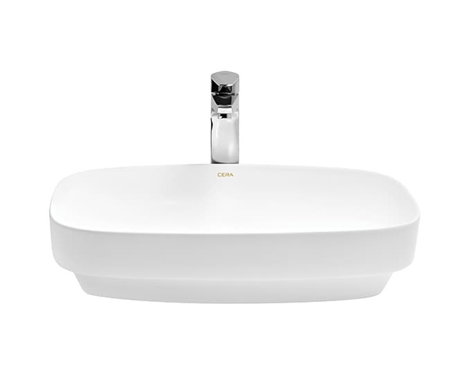 Crivea Table Top Wash Basin | Without Tap Hole Provision | Finish: Snow White | Size: 600 x 380 x 130 mm — image 2
