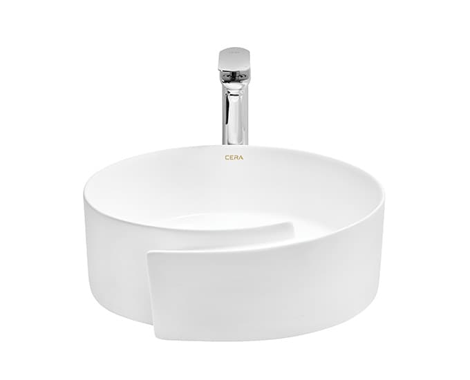 Crème Table Top Wash Basin | Without Tap Hole Provision | Finish: Snow White | Size: 430 x 430 x 170 mm — image 2