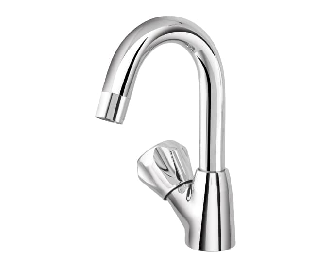 Ocean Pillar Cock (Cold Water Only) With Swan Neck Spout (Left) | Chrome Finish — image 2