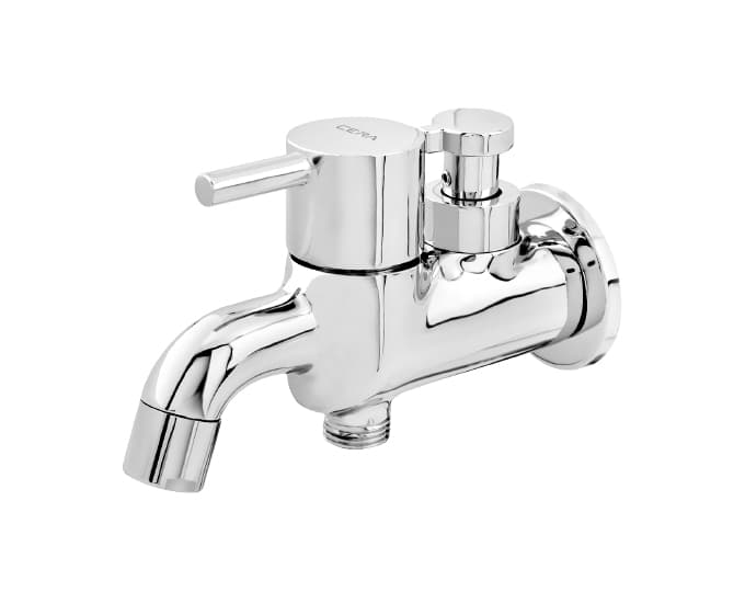 Fountain 2-Way Bib Cock (Only Cold Water) With Flange | Chrome Finish — image 2