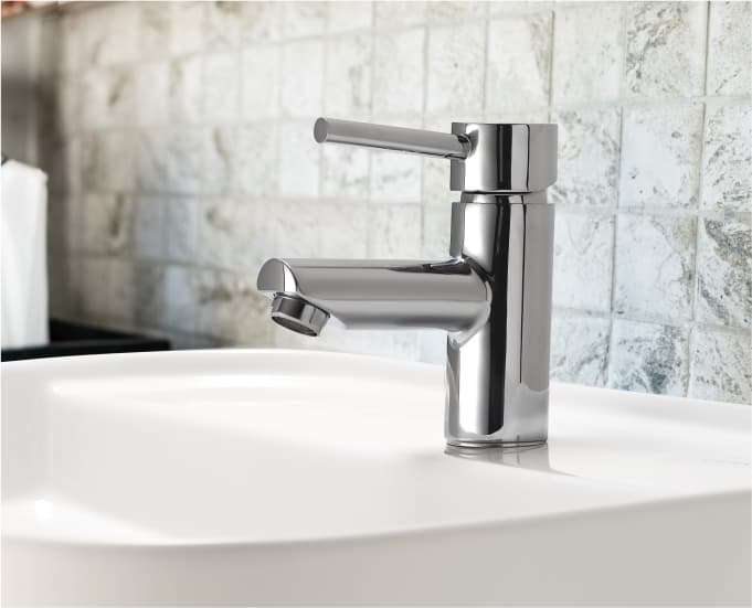 Fountain Single Lever Basin Mixer (Hot & Cold Water) | Chrome Finish | With 450 mm Braided Connection Pipe — image 2
