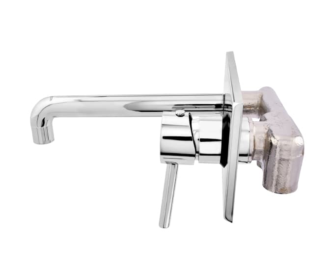 Fountain Exposed Part for Wall Mounted Single Lever Basin Mixer (Hot & Cold Water) | Compatible With Concealed Part F4065103 sold separately | Chrome Finish — image 2