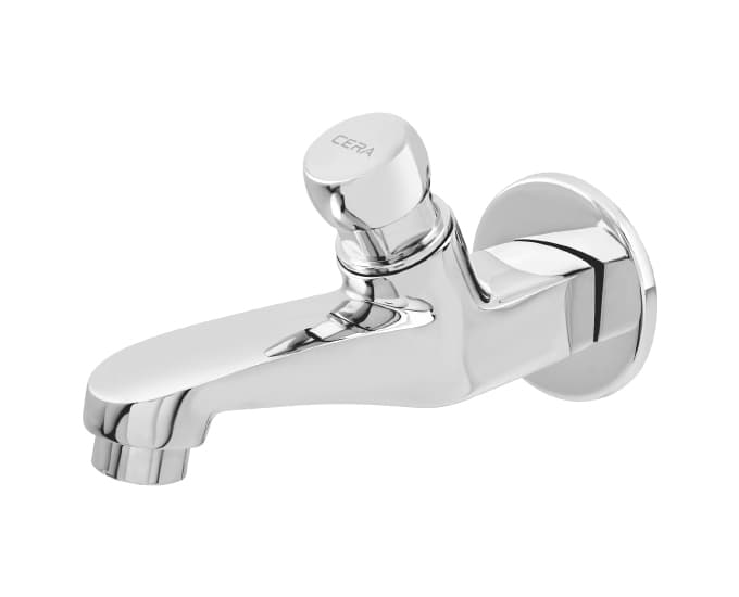 Bib Cock (Only Cold Water) | Pressmatic (Self Closing) | With Flange | Chrome Finish — image 2