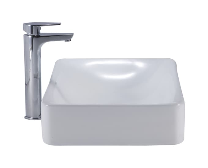 Ceona Table Top Wash Basin | Without Tap Hole Provision | Finish: Snow White | Size: 605 x 395 x 120 mm — image 3