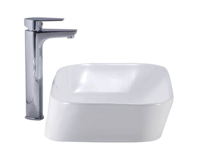 Colmax Table Top Wash Basin | Without Tap Hole Provision | Finish: Snow White | Size: 540 x 360 x 115 mm — image 3