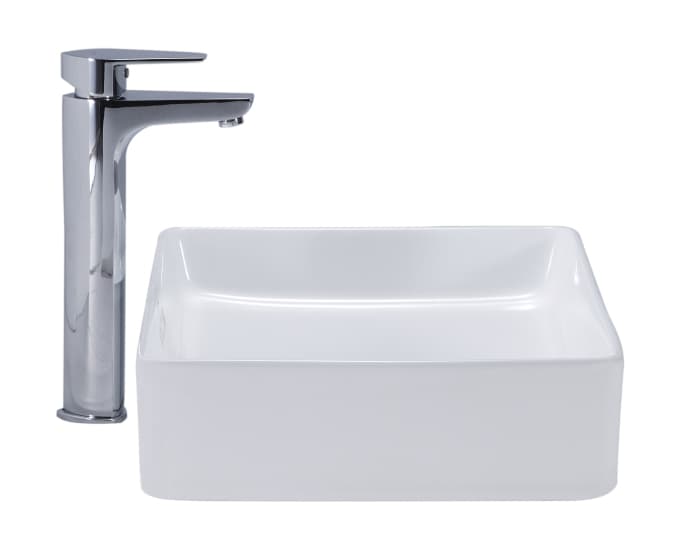 Carmona Table Top Wash Basin | Without Tap Hole Provision | Finish: Snow White | Size: 490 x 390 x 110 mm — image 3