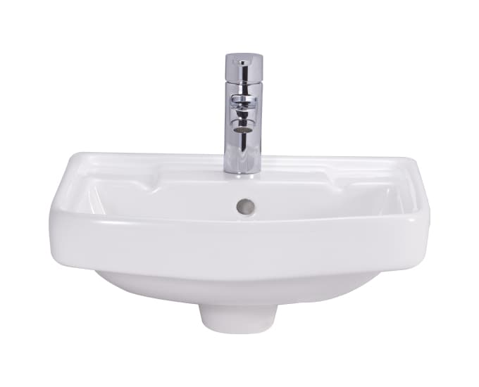 Calvin Wall Hung Wash Basin Without Pedestal | Finish: Snow White | Size: 405 x 360 x 160 mm | With Tap Hole Provision — image 2