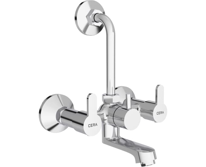 Victor Wall Mixer With Bend Pipe for Overhead Shower | Chrome Finish