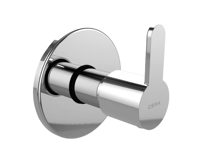 Victor Flush Cock | Chrome Finish | Exposed Part (Lever, Cartridge Sleeve, Flange) | Compatible With Concealed Part F4060102 sold separately