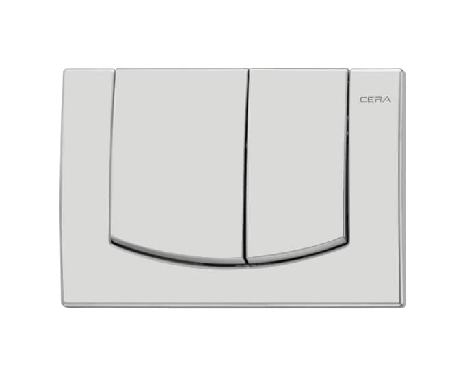 Flush Plate W Type | Chrome Shine Finish | Suitable For Chevron Concealed Cistern B1190107 & B1120104