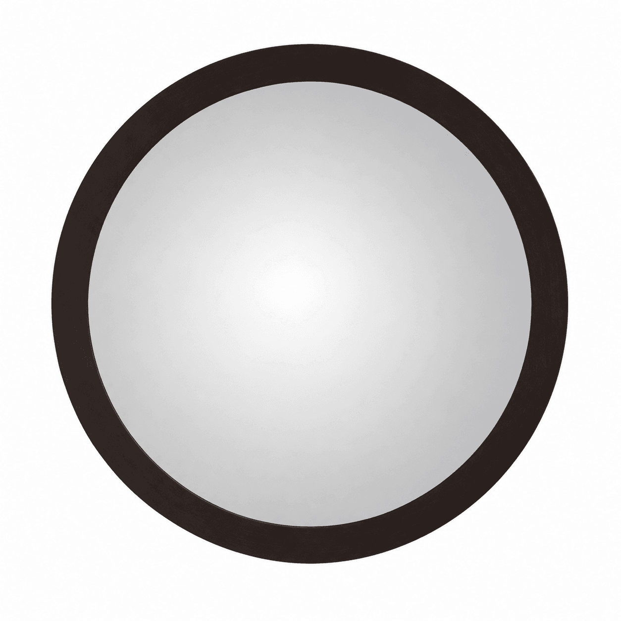 Rhive Mirror With Frame 595 mm Dia | Compatible With Rhive Wall Mounted Vanity Cabinet (Dark Brown) — image 1