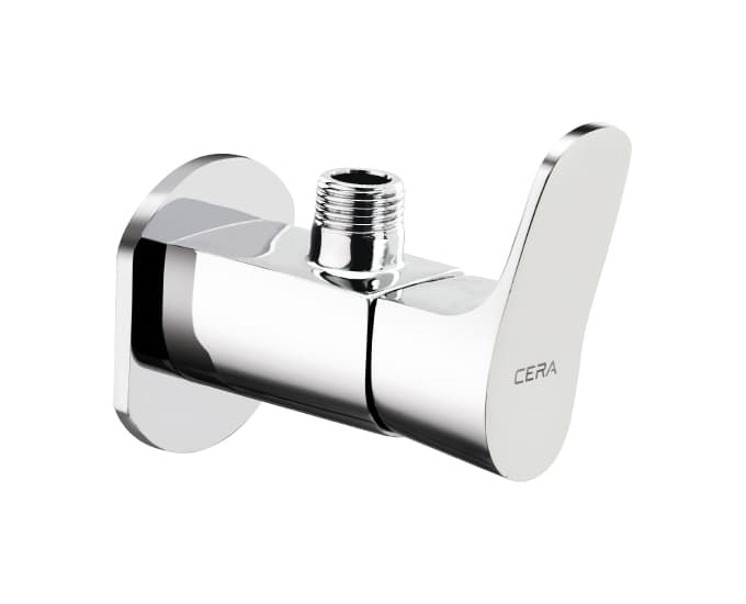 Perla Angle Cock With Wall Flange | Chrome Finish
