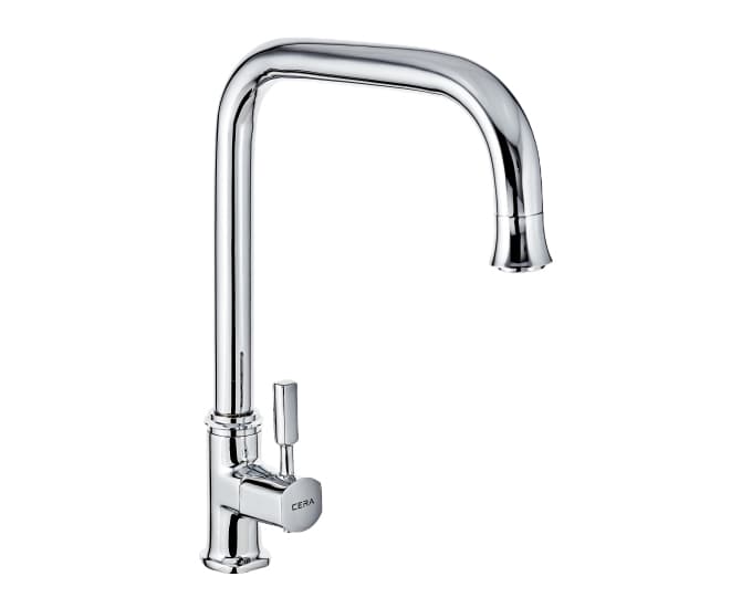 Gayle Kitchen Faucet (Only Cold Water) With 232 mm (9") Long Swivel Spout | Chrome Finish | For Kitchen Use
