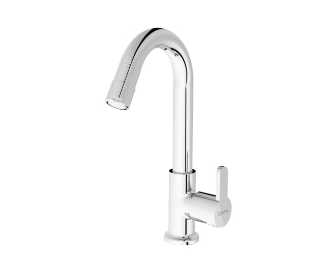 Victor Pillar Cock (Cold Water only) With Swan Neck Spout (Right) | Chrome Finish