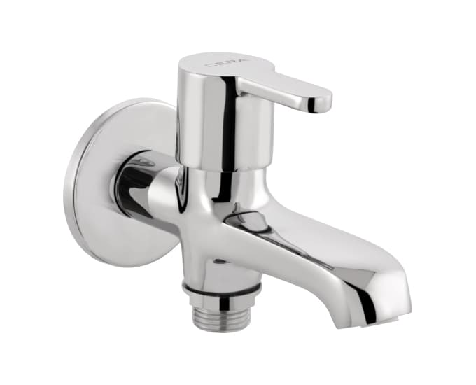Victor 2-Way Bib Cock (Only Cold Water) With Flange | Chrome Finish