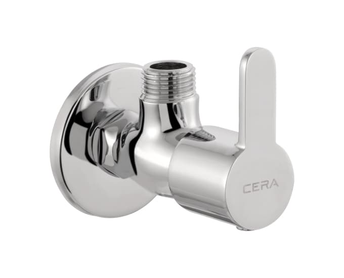 Victor Angle Cock With Wall Flange | Chrome Finish