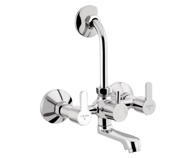 Victor Wall Mixer With Bend Pipe for Overhead Shower | Chrome Finish