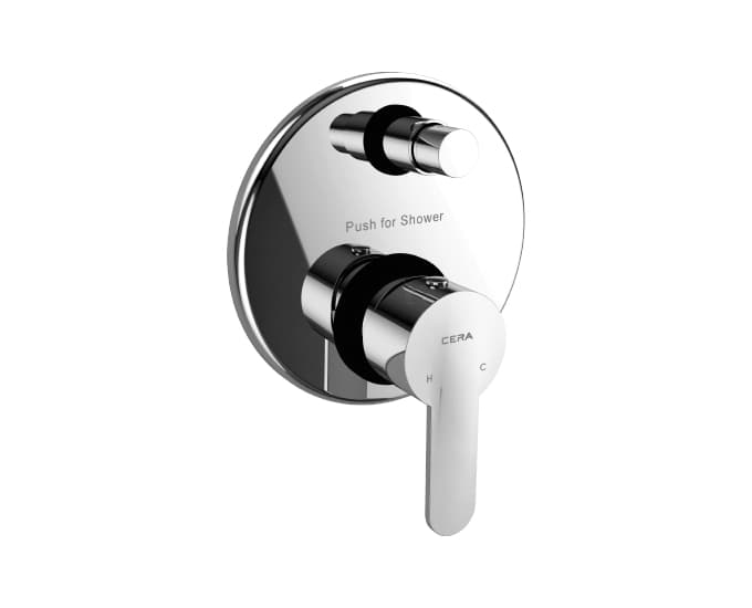 Victor Exposed Part for Push Type Single Lever Concealed Diverter 35 mm | Chrome Finish | Compatible With Concealed Part F4010108 sold separately — image 1