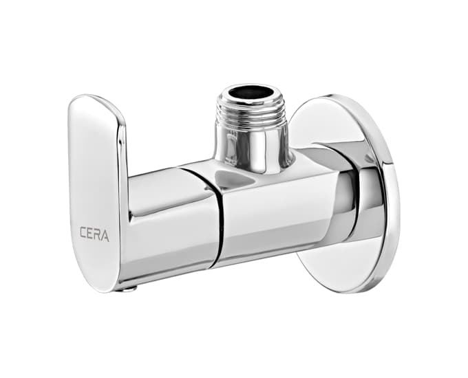 Chromo Angle Cock With Wall Flange | Chrome Finish