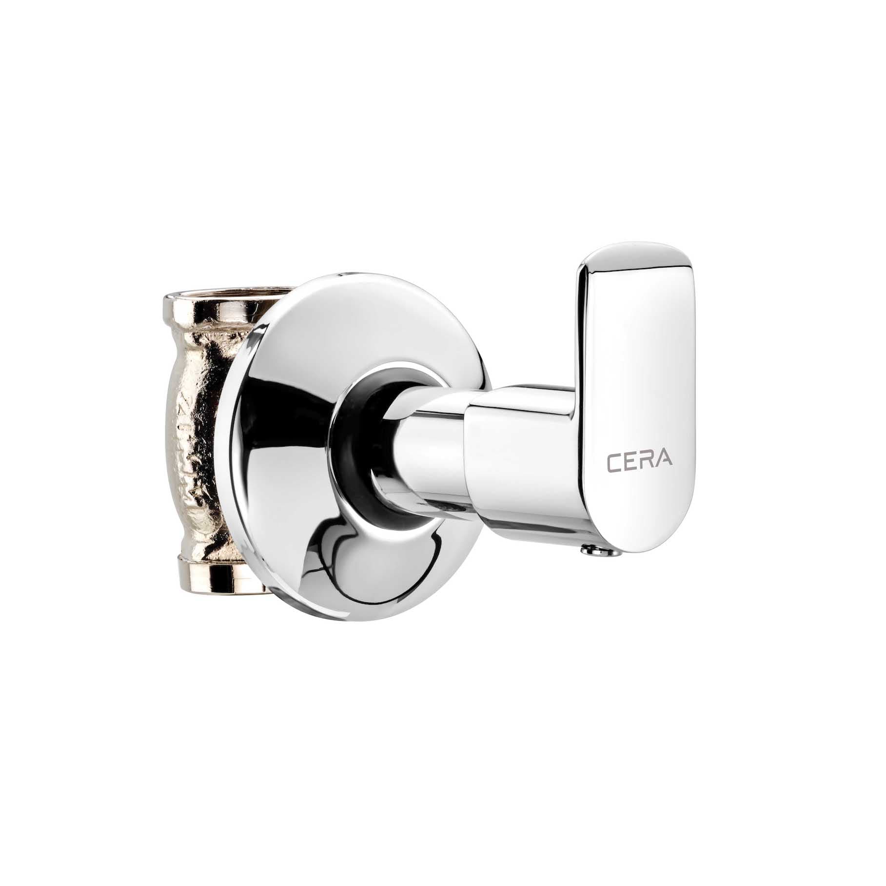 Chromo Concealed Stop Cock 20 mm | With both Concealed & Exposed Part | Chrome Finish