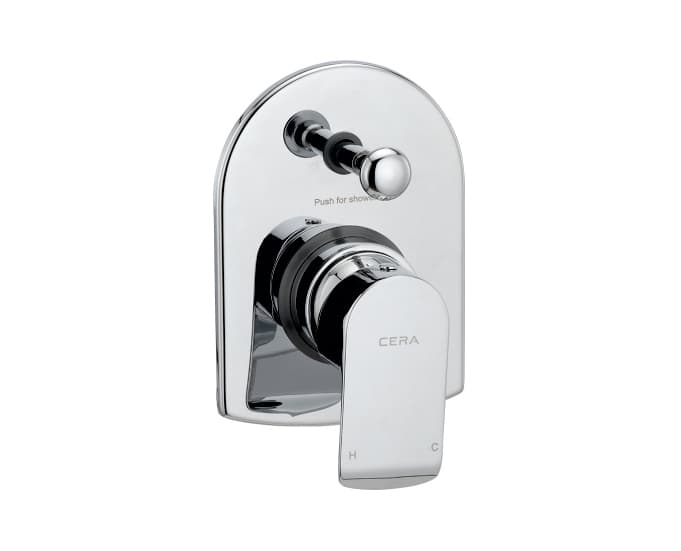 Chromo Exposed Part With Tipton & Sleeve for High Flow Single Lever Concealed Diverter | Chrome Finish | Compatible With Concealed Part F4030301 sold separately — image 1