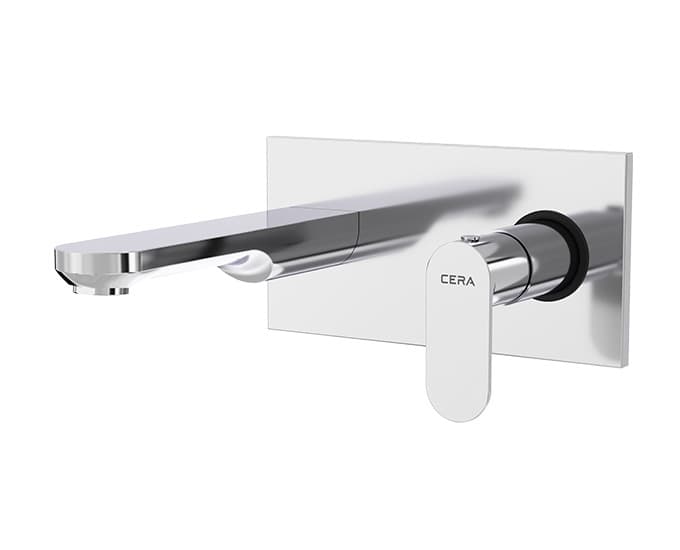 Curve Exposed Part for Single Lever Basin Spout (Cold Water) | Chrome Finish | (Compatible With Concealed Part F4055101 sold separately)
