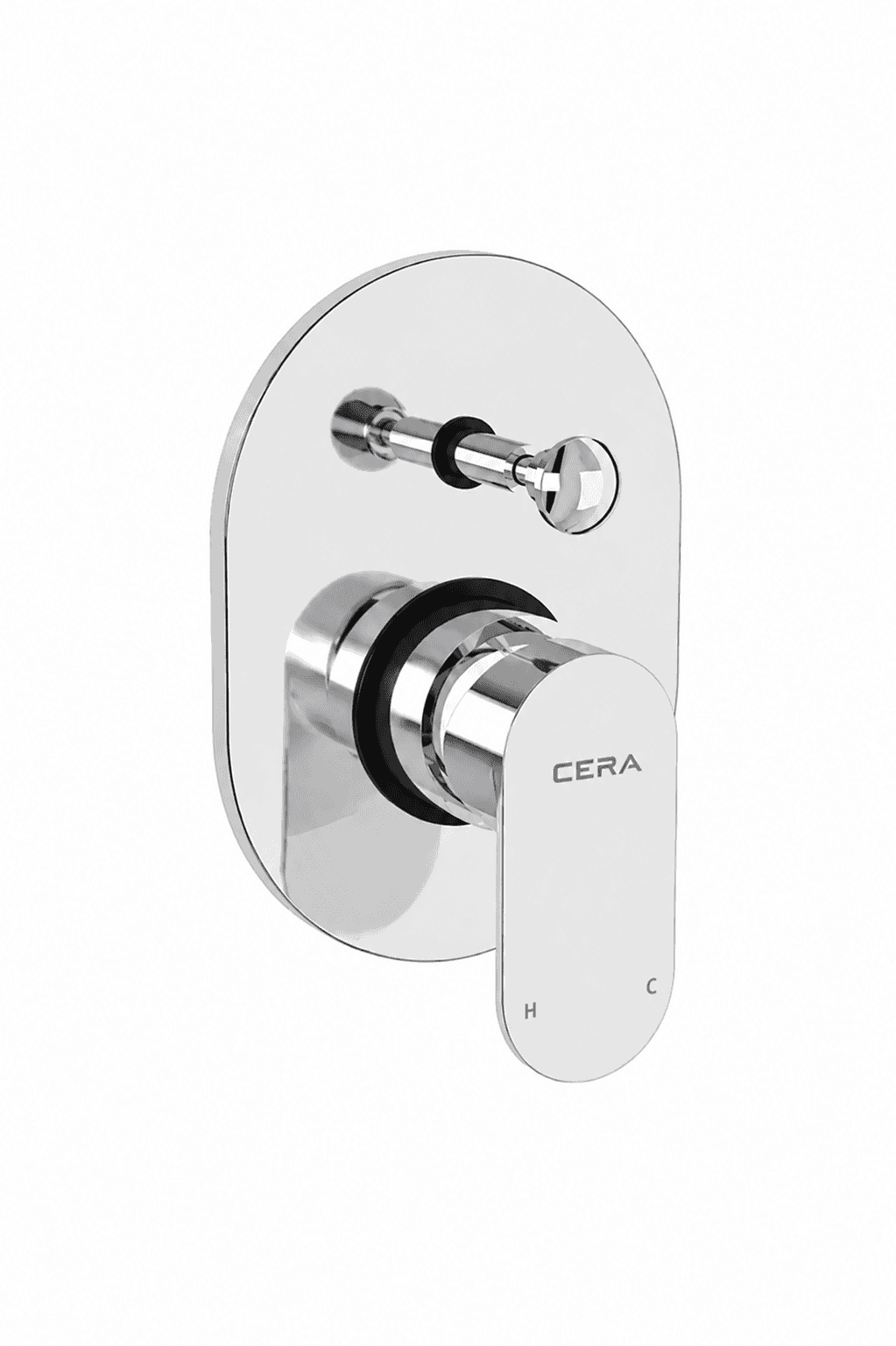 Curve Exposed Part for High Flow Single Lever Concealed Diverter | Chrome Finish | Compatible With Concealed Part (F4030301 sold separately) — image 1