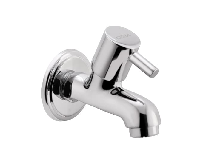 Garnet Bib Cock (Only Cold Water) With Flange | Chrome Finish