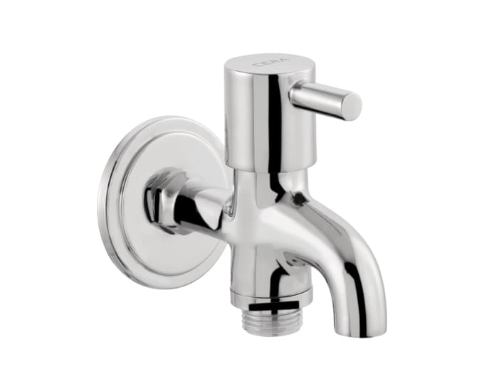Garnet 2-Way Bib Cock (Only Cold Water) With Flange | Chrome Finish — image 1
