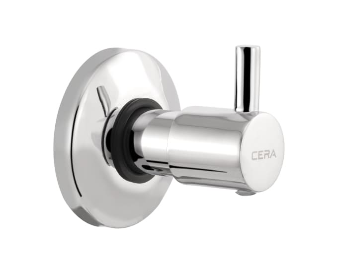 Garnet Flush Cock | Chrome Finish | Exposed Part (Lever, Cartridge Sleeve, Flange) (Compatible With Concealed Part F4060101 sold separately)