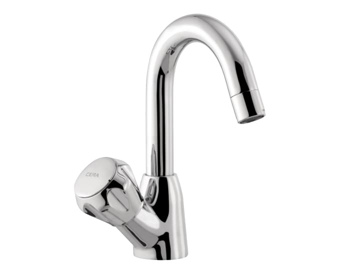 Ocean Pillar Cock (Cold Water Only) With Swan Neck Spout (Left) | Chrome Finish — image 1