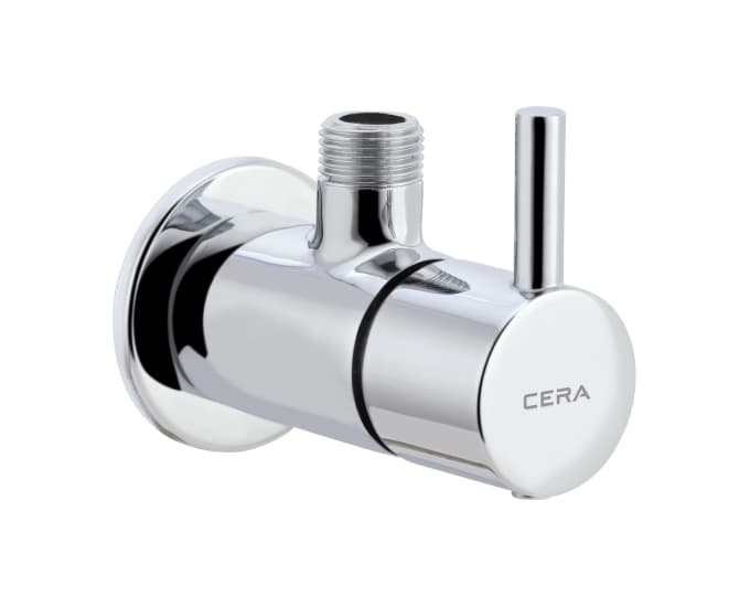 Fountain Angle Cock With Wall Flange | Chrome Finish — image 1