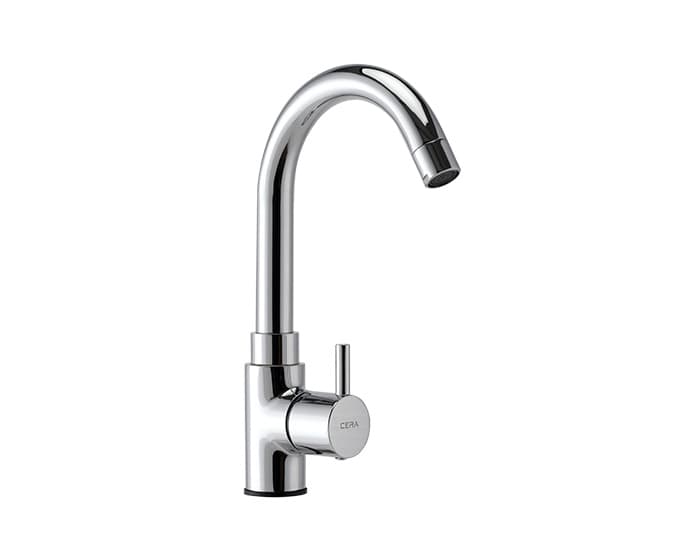 Fountain Kitchen Faucet (Only Cold Water) With 150 mm (6") Long Swivel Spout | Chrome Finish | For Kitchen Use