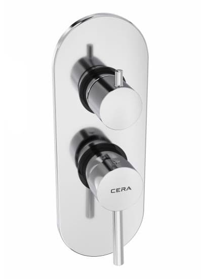 Fountain Exposed Part for 3 Outlet Single Lever Concealed Diverter | Chrome Finish | Compatible With Concealed Part F4070202 sold separately — image 1