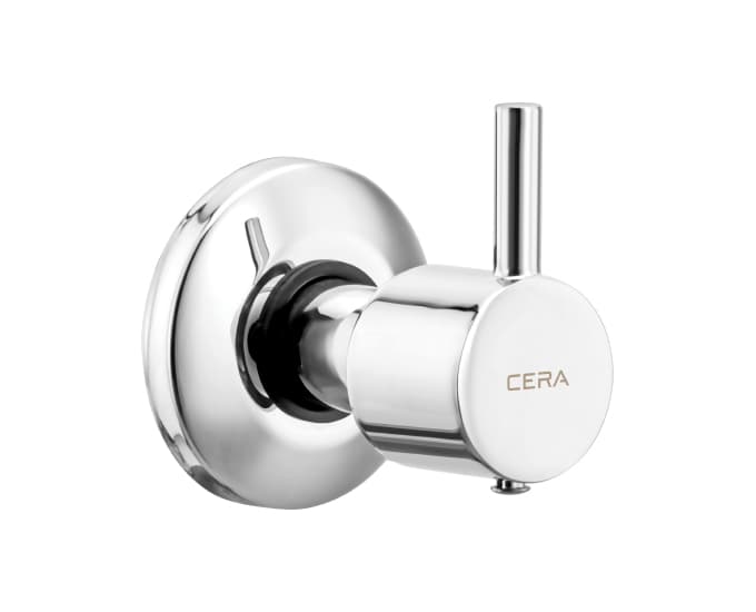 Fountain Flush Cock | Chrome Finish | Exposed Part (Lever, Cartridge Sleeve, Flange) | Compatible With Concealed Part F4060102 sold separately