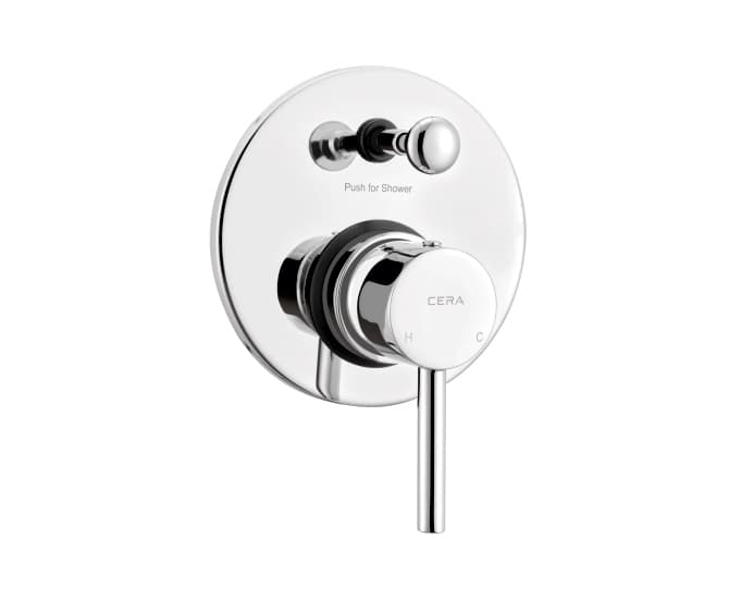 Fountain Exposed Part for High Flow Single Lever Concealed Diverter | Chrome Finish | Exposed Part With Tipton & Sleeve | Compatible With Concealed Part F4030301 sold separately — image 1