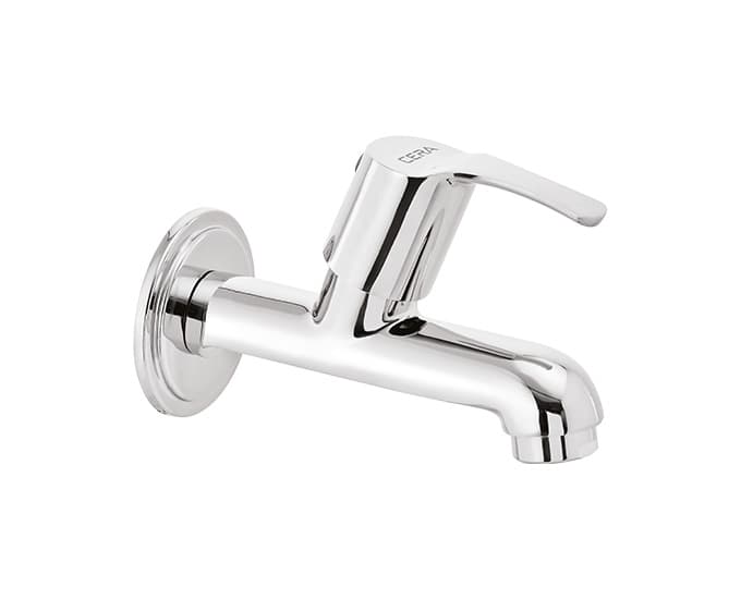 Vivana Bib Cock (Only Cold Water) Long Nose With Flange | Chrome Finish