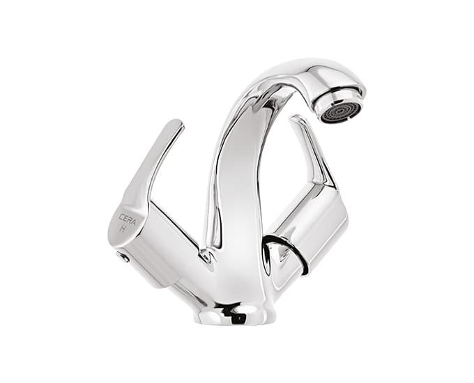 Vivana Basin Mixer (Hot & Cold Water) | Chrome Finish | With 450 mm braided connection pipe