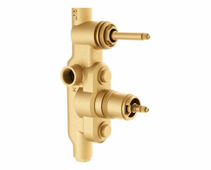 Chromo Concealed Part for 2 Outlets Single Lever Thermostatic Concealed Diverter | Chrome Finish | Compatible With Exposed Part F1019802, F1023802, F2013802,  sold separately