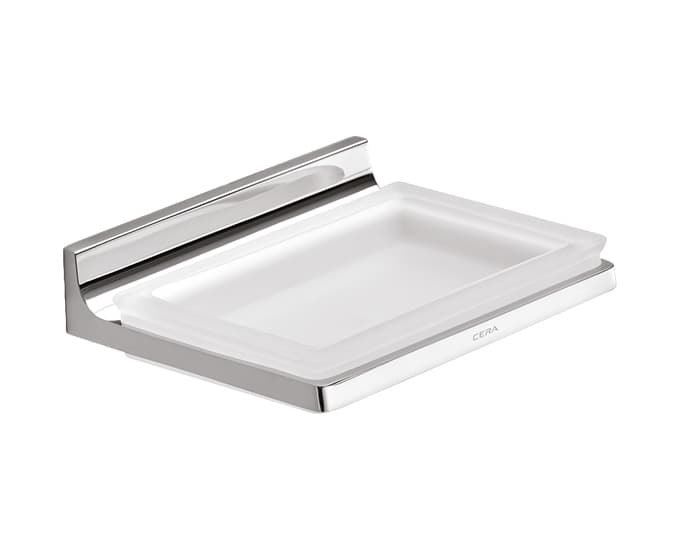 Saber Soap Dish (Glass) | Chrome Finish