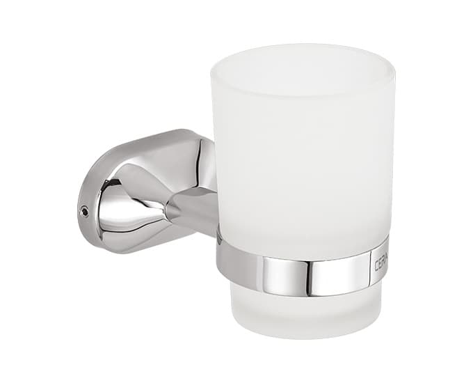 Icon Tooth Brush Holder (Glass) | Chrome Finish