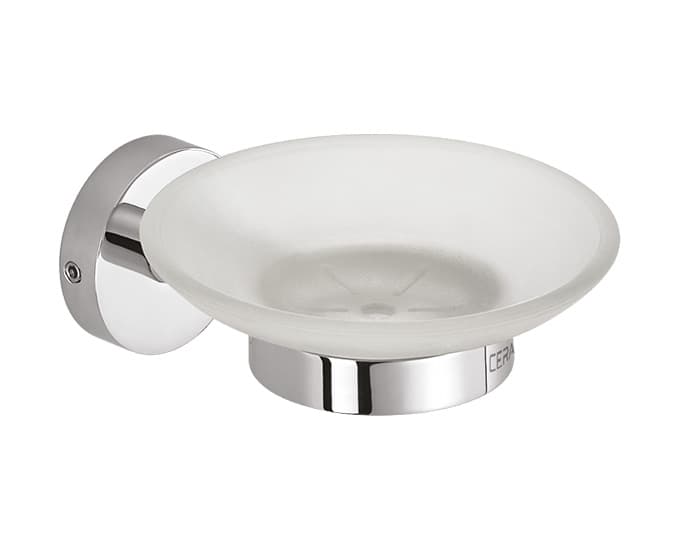 Meridien Soap Dish (Glass) | Chrome Finish