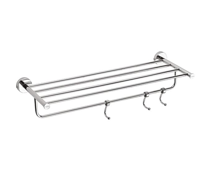 Meridien Towel Rack With Hook 24" | Chrome Finish