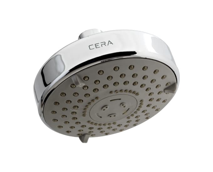 Overhead Shower 95 mm (4") Dia With 3 Flow | Without Shower Arm | Chrome Finish